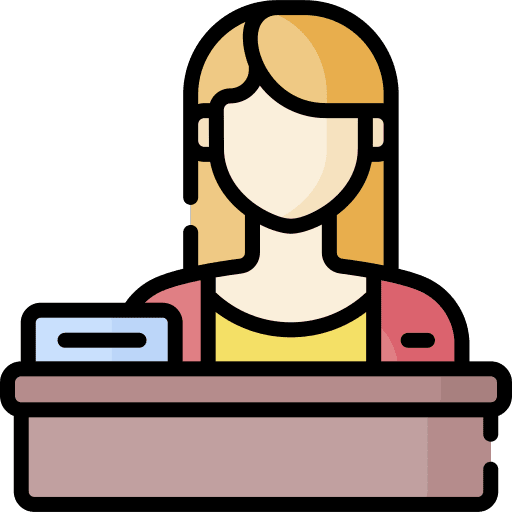 Receptionist hotel profession and jobs business and finance icon Receptionist hotel profession and jobs business and finance icon