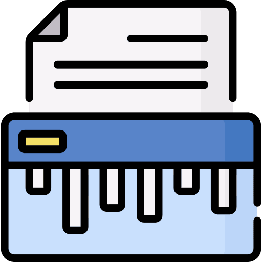 Paper shredder archive documents paper cutter icon Paper shredder archive documents paper cutter icon