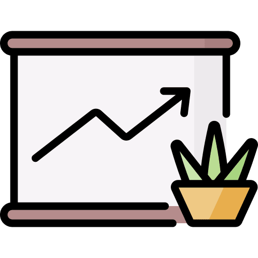Presentation business and finance financial chart icon Presentation business and finance financial chart icon