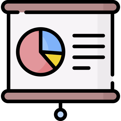 Presentation pie chart statistics business and finance icon Presentation pie chart statistics business and finance icon