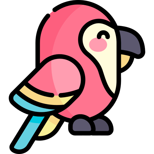 Macaw bird pet zoo icon