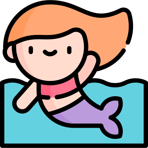 Mermaid fantasy character sea life icon