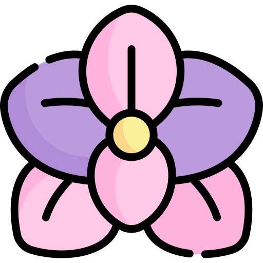 Orchid gardening plant nature icon