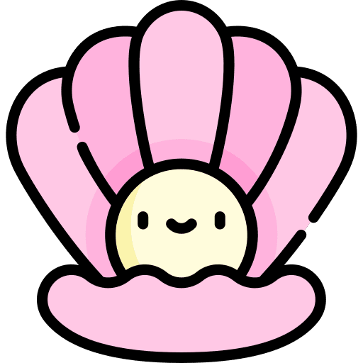 Pearl organic mollusc sea life icon