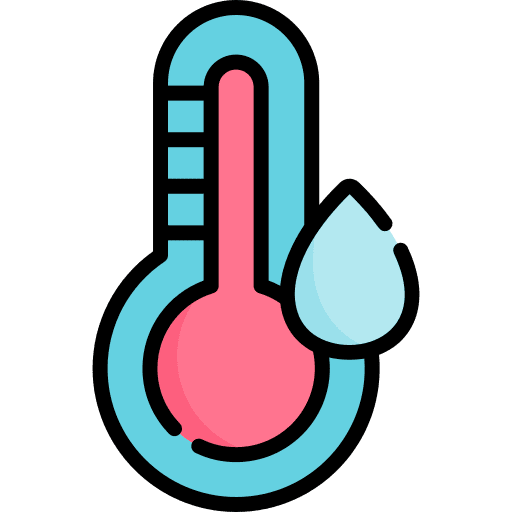 Thermometer water humidity drop icon