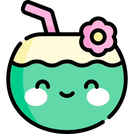 Coconut drink celebration straw food and restaurant icon