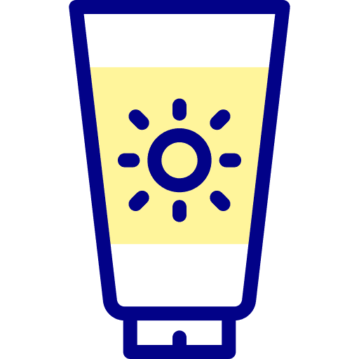 Sun block holidays cosmetic sun protection icon