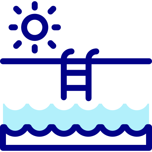 Swimming pool sun water summer icon