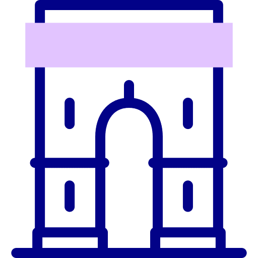 Arch of triumph building landmark paris icon Arch of triumph building landmark paris icon