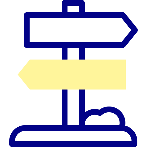 Direction street sign guidepost signaling icon Direction street sign guidepost signaling icon