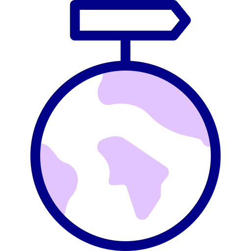 Earth globe directional maps and location arrow icon Earth globe directional maps and location arrow icon