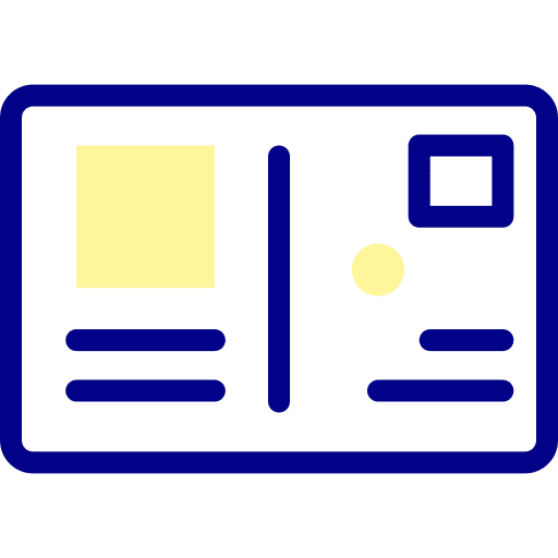 Postcard letter postcard communications icon Postcard letter postcard communications icon