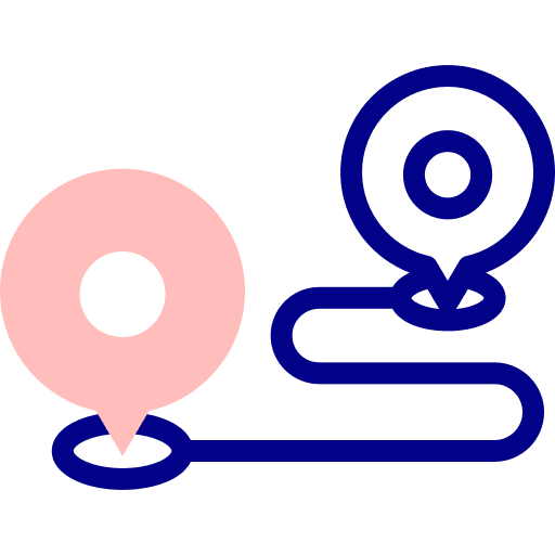 Route navigation route map point icon Route navigation route map point icon