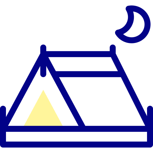 Tent adventure holidays night icon Tent adventure holidays night icon