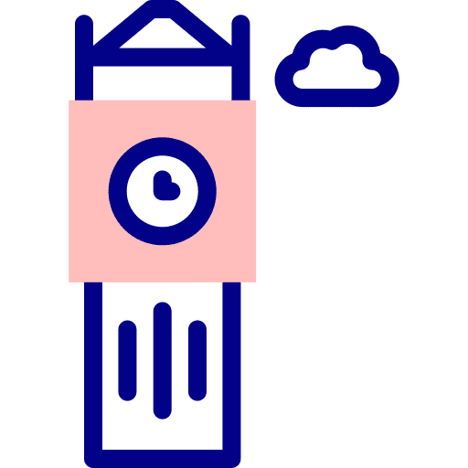 Big ben london tower clock monument icon Big ben london tower clock monument icon