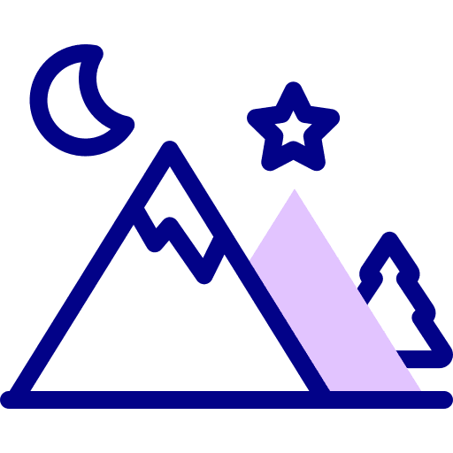 Mountain tree landscape star icon Mountain tree landscape star icon