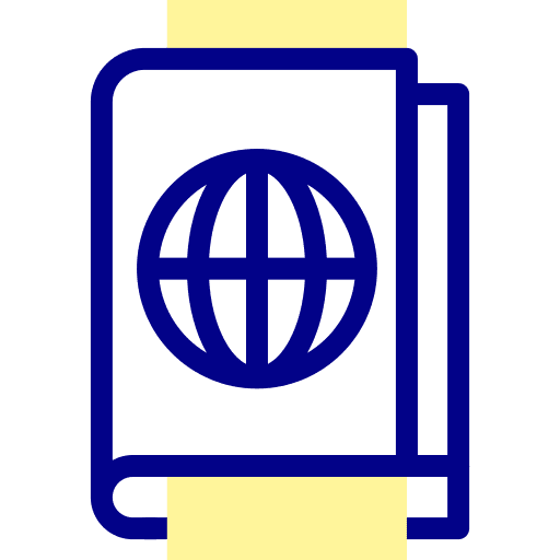 Passport travel identification identity icon Passport travel identification identity icon