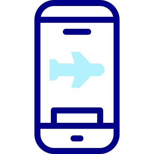 Smartphone flight smartphone travel icon Smartphone flight smartphone travel icon