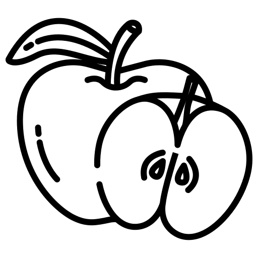 Apple vegetarian fruit healthy food icon