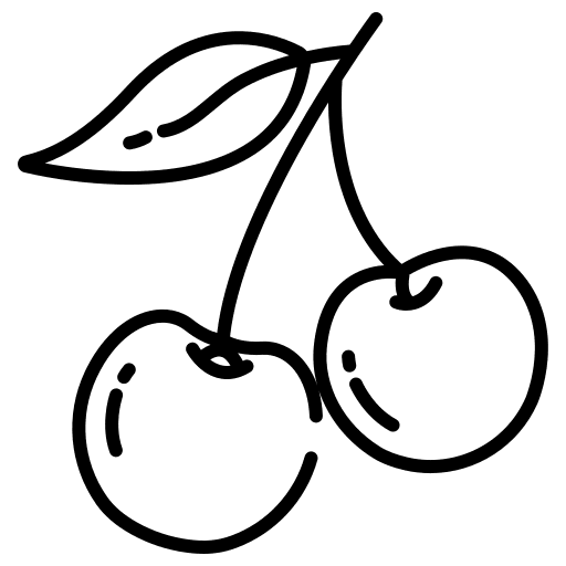 Cherry cherry food and restaurant vegan icon