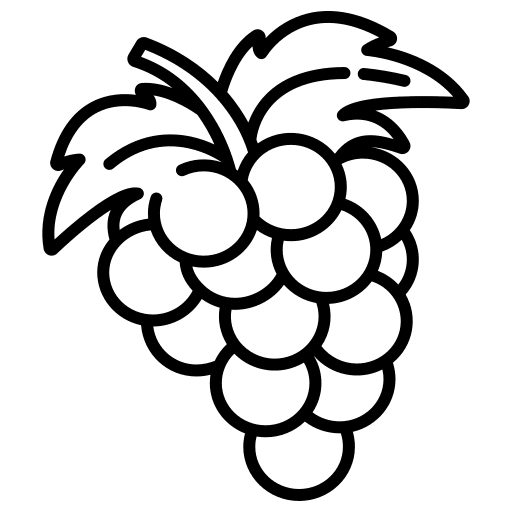 Grapes bouquet fruit food and restaurant icon