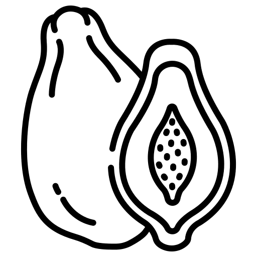 Papaya food and restaurant fruit diet icon Papaya food and restaurant fruit diet icon