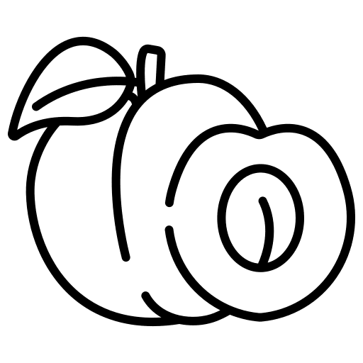 Plum vegetarian vegan organic icon