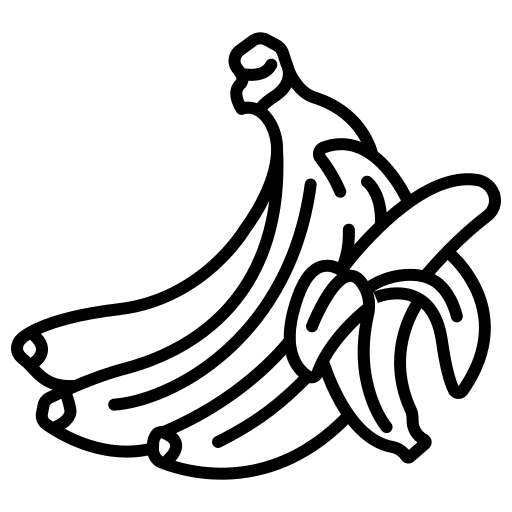 Banana vegetarian diet healthy food icon Banana vegetarian diet healthy food icon