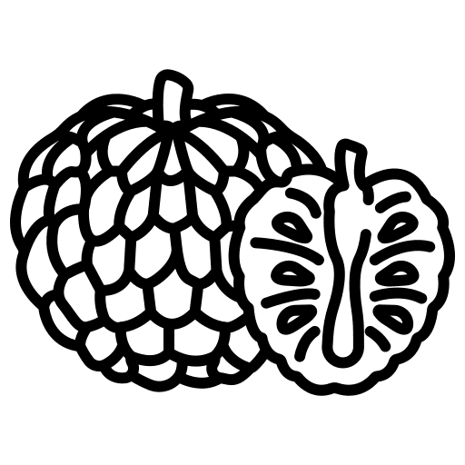 Custard appel fruit organic diet icon Custard appel fruit organic diet icon