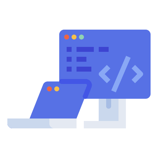 Development seo and web computer organization icon