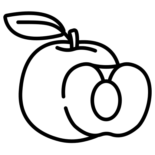 Peach vegan organic fruit icon Peach vegan organic fruit icon