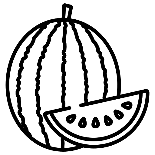 Watermelon vegan seeds summer icon Watermelon vegan seeds summer icon