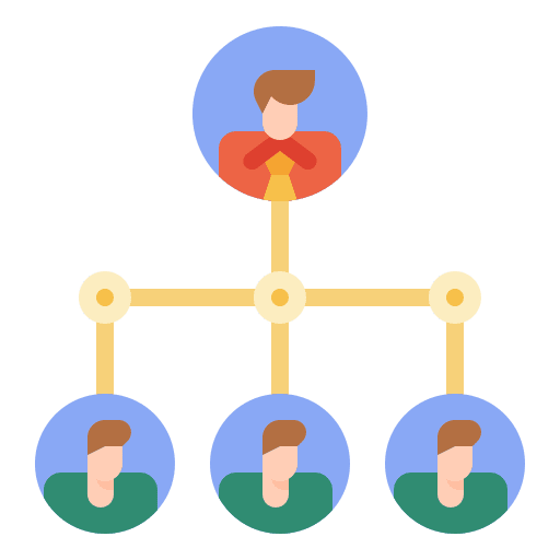 Hierarchy organization members corporation icon Hierarchy organization members corporation icon