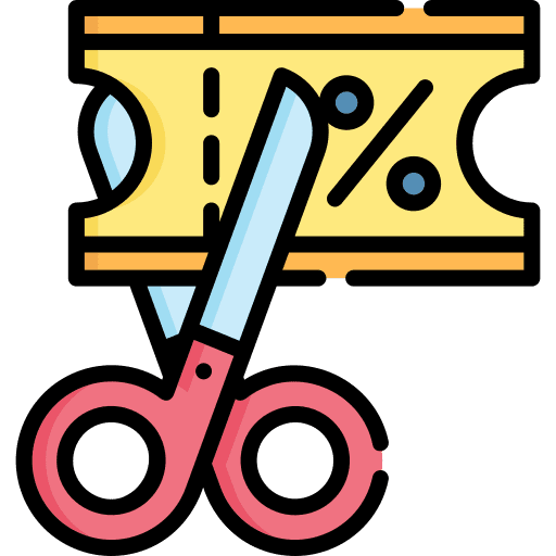 Discount voucher commerce and shopping coupon icon