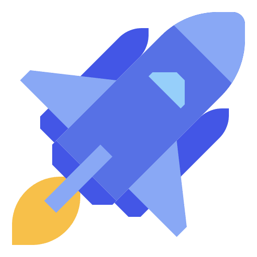 Startup rocket ship boost spaceship icon Startup rocket ship boost spaceship icon