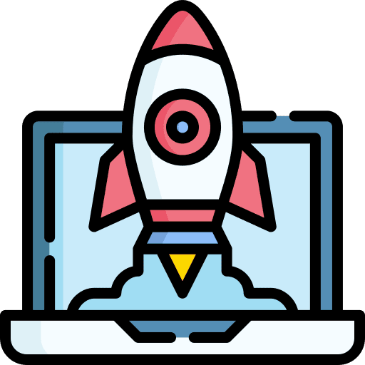 Startup transportation seo and web space ship icon