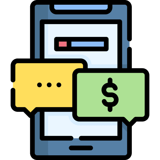 Chatting conversation business and finance smartphone icon