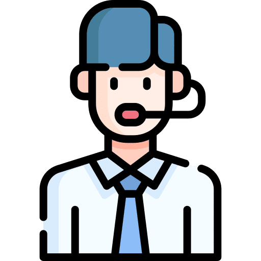 Customer service agent professions and jobs communications black hair icon