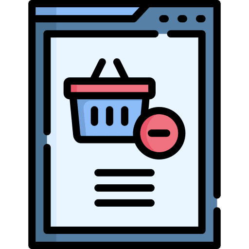 Delete cart online shopping online store online shop icon