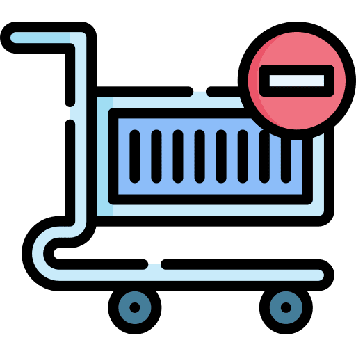 Delete cart online store ecommerce shopping cart icon