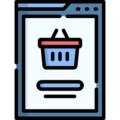 Online shopping shopping basket ecommerce internet icon