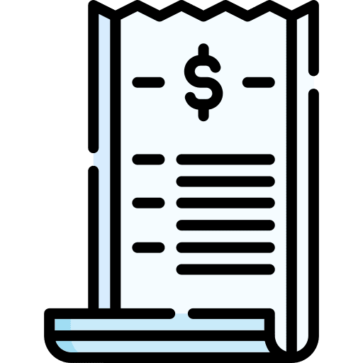 Bill business and finance dollar commerce icon