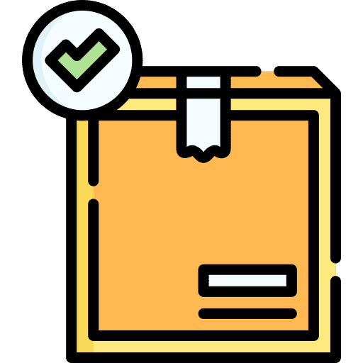 Box logistic verification delivery icon