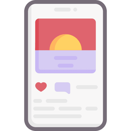 Instagram post phone marketing smartphone icon