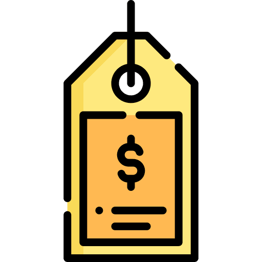 Price tag ticket store dollar icon