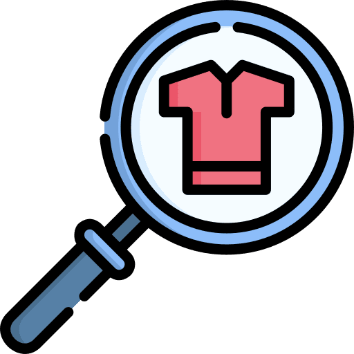 Search fashion commerce and shopping search icon