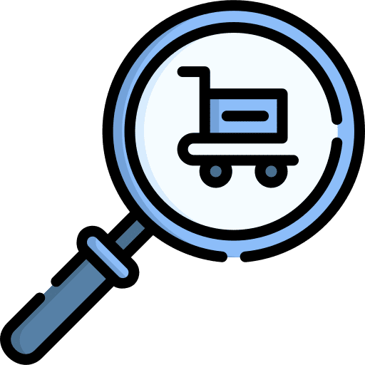 Search product shop commerce and shopping icon