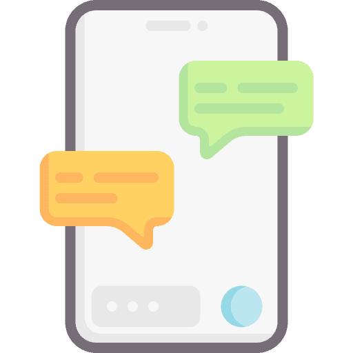 Chat message mobile phone communications icon Chat message mobile phone communications icon