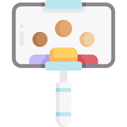 Selfie friends electronics device icon
