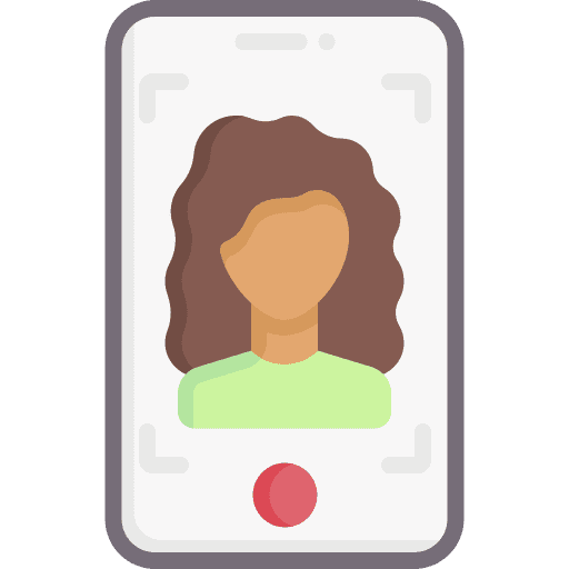 Selfie mobile phone girl smartphone icon